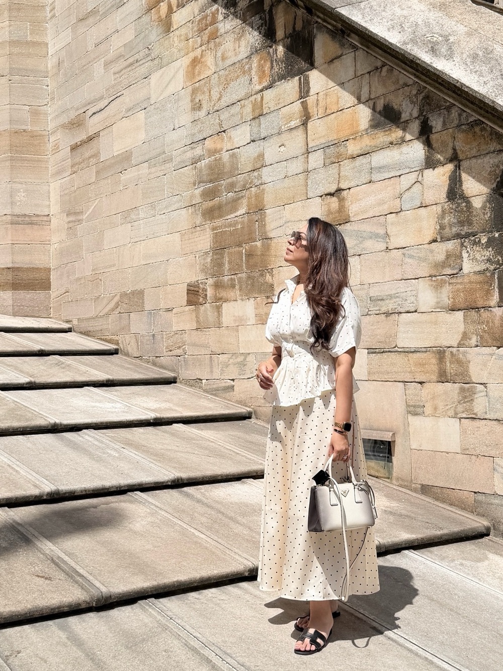 Cider Cream Polka Dot Wide-Leg Pants